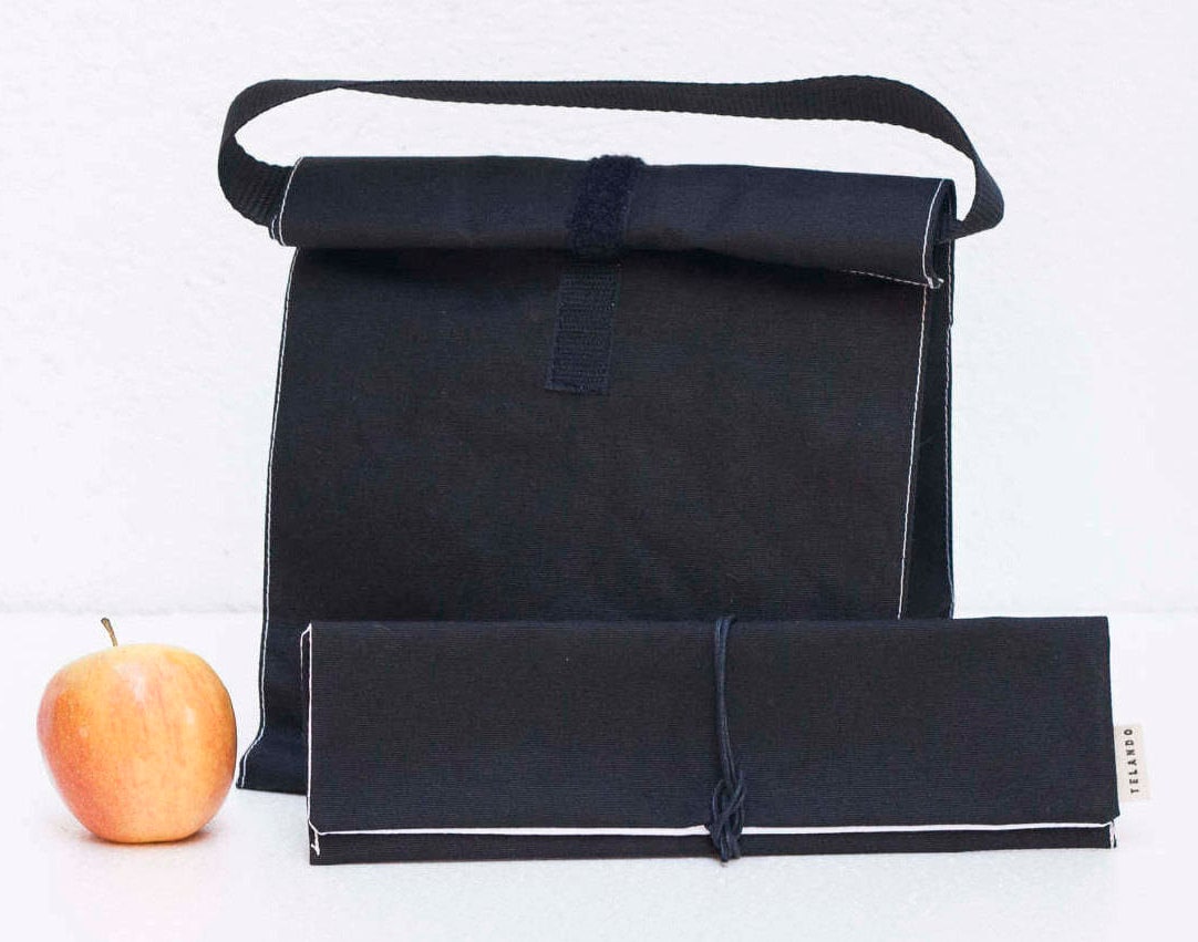 Mens lunch bag. Black lunch bag. Lunch tote. Food bag. Adult Etsy