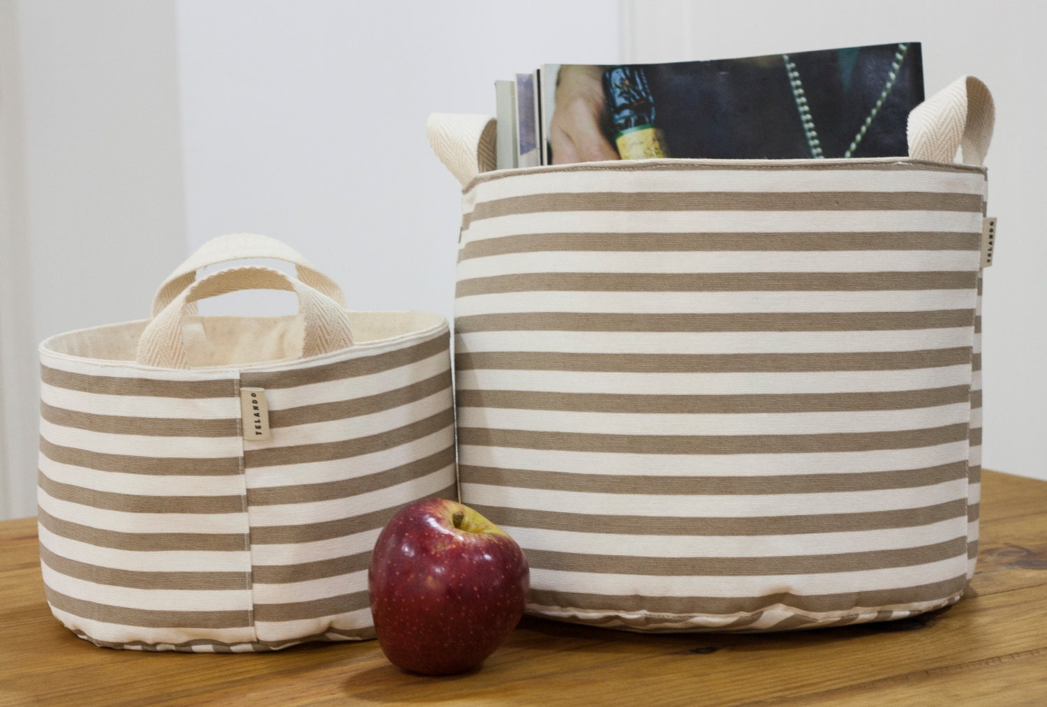 Cesta de tela. Cestas para almacenaje. Decoración hogar. Cesta | Etsy