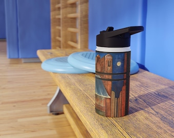 Soulful's Cityscape Illustration Stainless Steel Water Bottle