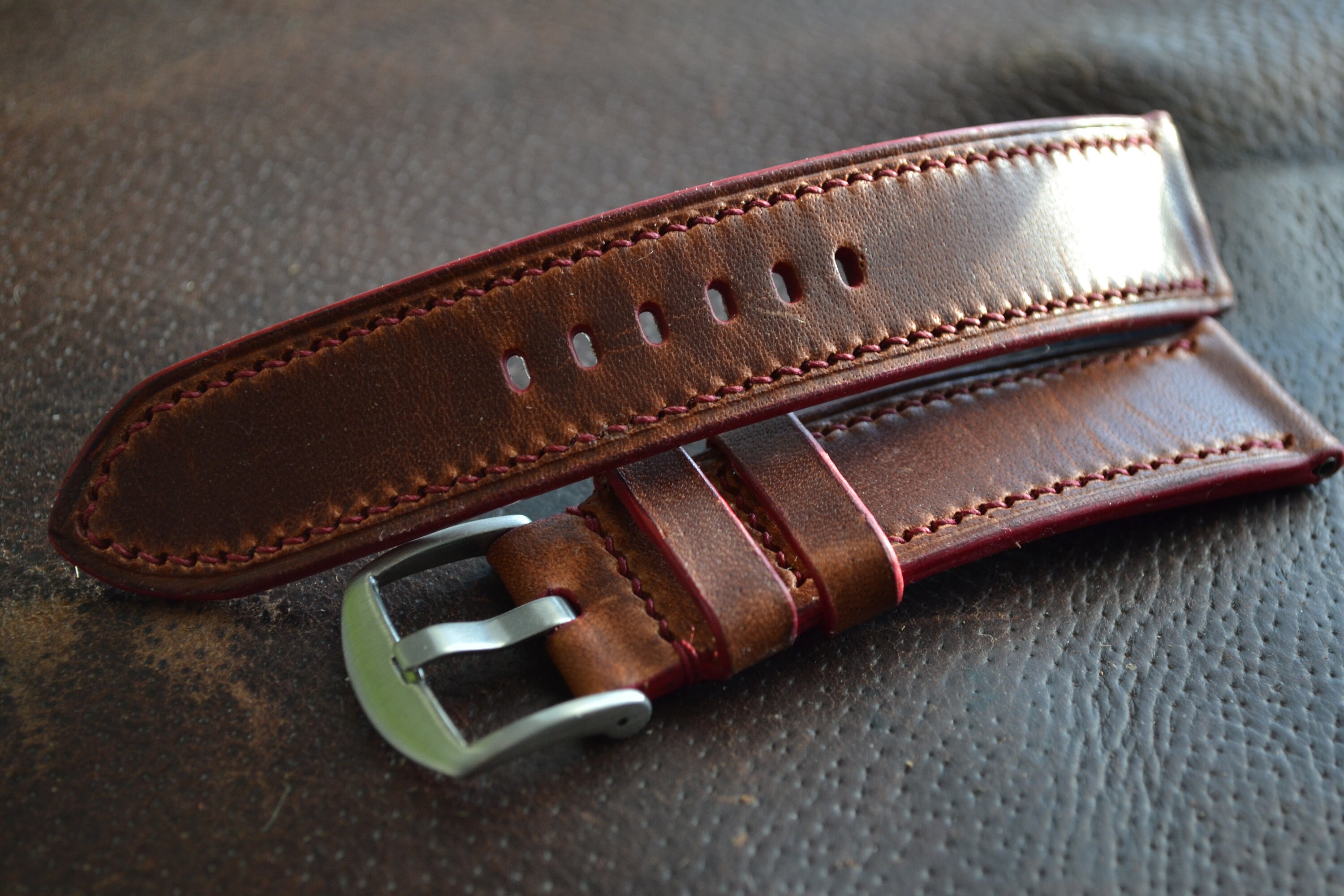 24 Mm XXL Handmade Horween Leather Watch Strap Custom Made by Etsy UK