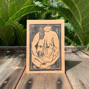Mother Study Two - Breastfeeding Art Print/Card