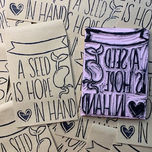 Hand Stamped Seed Packets