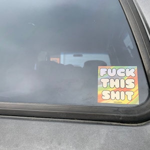 Holographic Vintage Letters Fuck This Shit sticker image 6