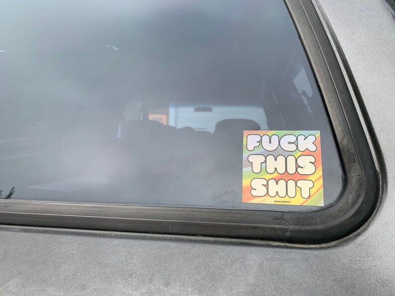 Holographic Vintage Letters Fuck This Shit sticker image 6