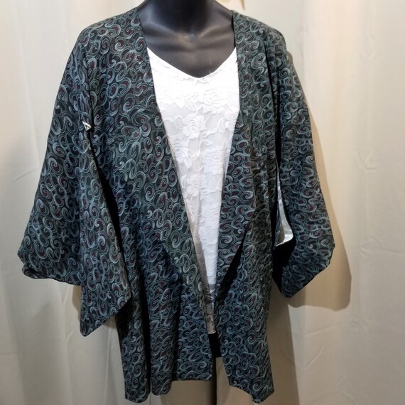 XL Kimono Jacket Vintage Japanese Kimono Modified… - image 2