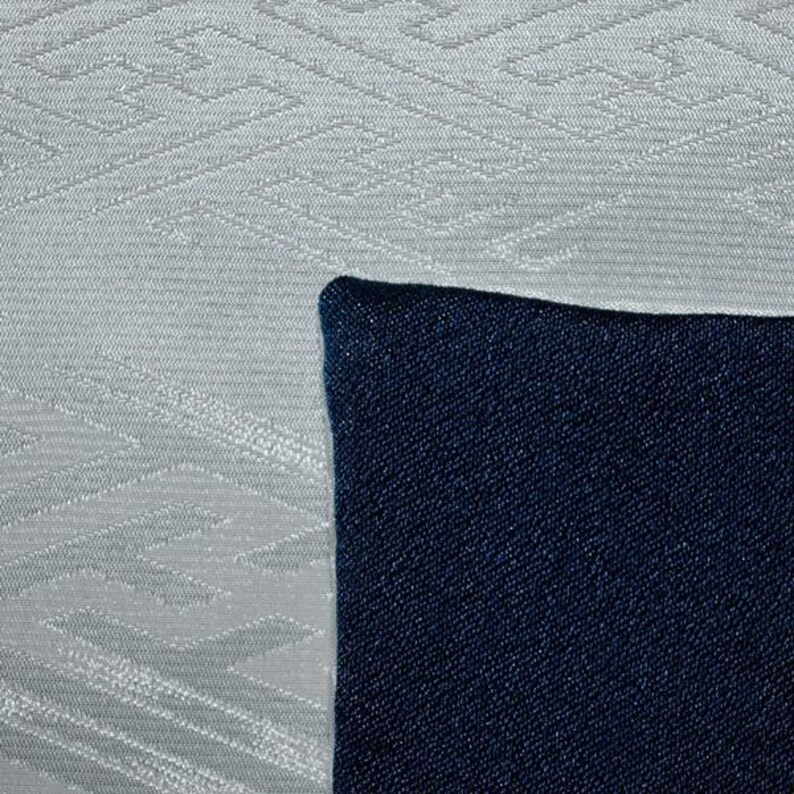 Blue and White Pocket Square Reversible Men/'s Suit Accessory Vintage Japanese Kimono Fabric