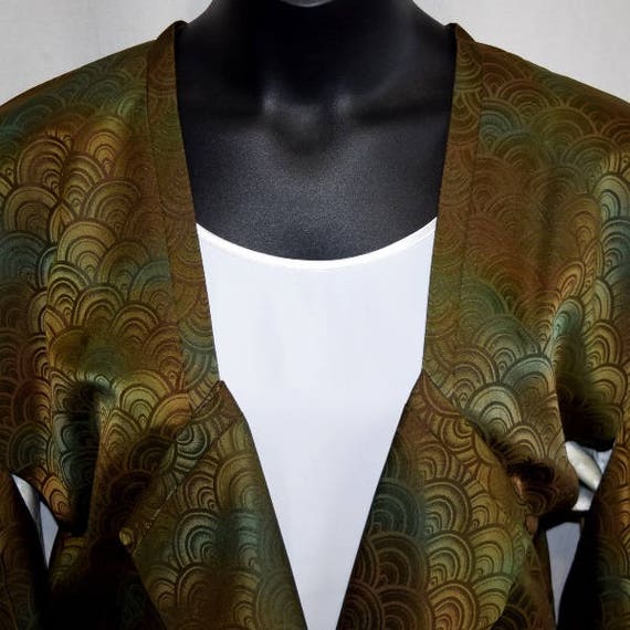 Vintage Japanese Kimono Jacket Modified Michiyuki… - image 5