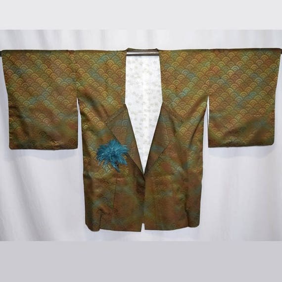 Vintage Japanese Kimono Jacket Modified Michiyuki… - image 2
