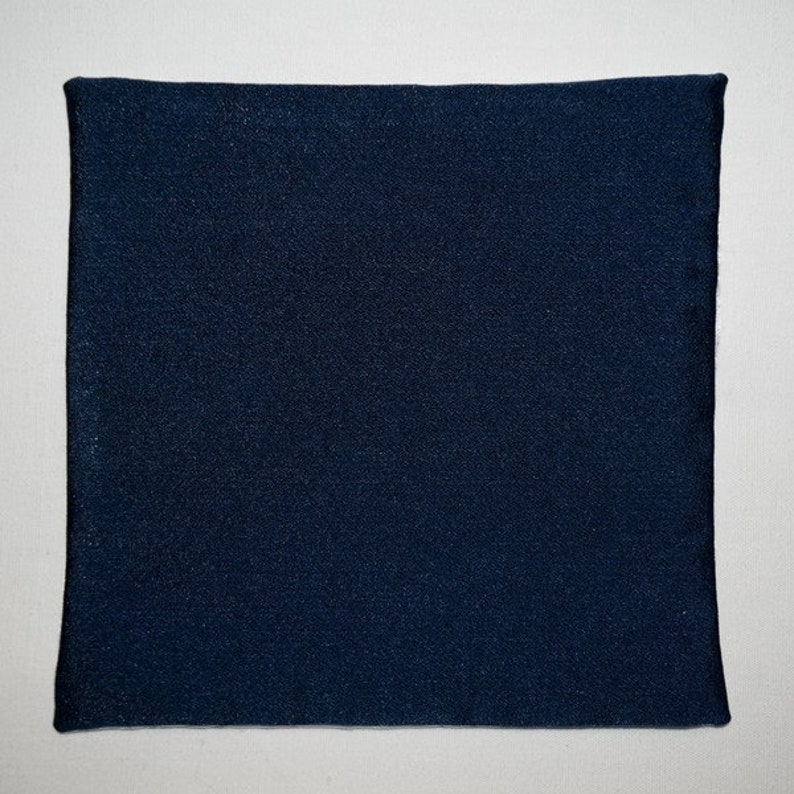Blue and White Pocket Square Reversible Men/'s Suit Accessory Vintage Japanese Kimono Fabric