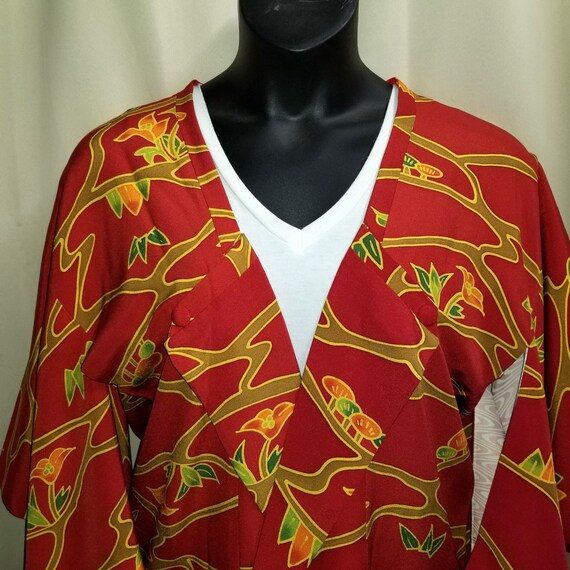 XL Kimono Jacket Vintage Japanese Kimono Modified… - image 1