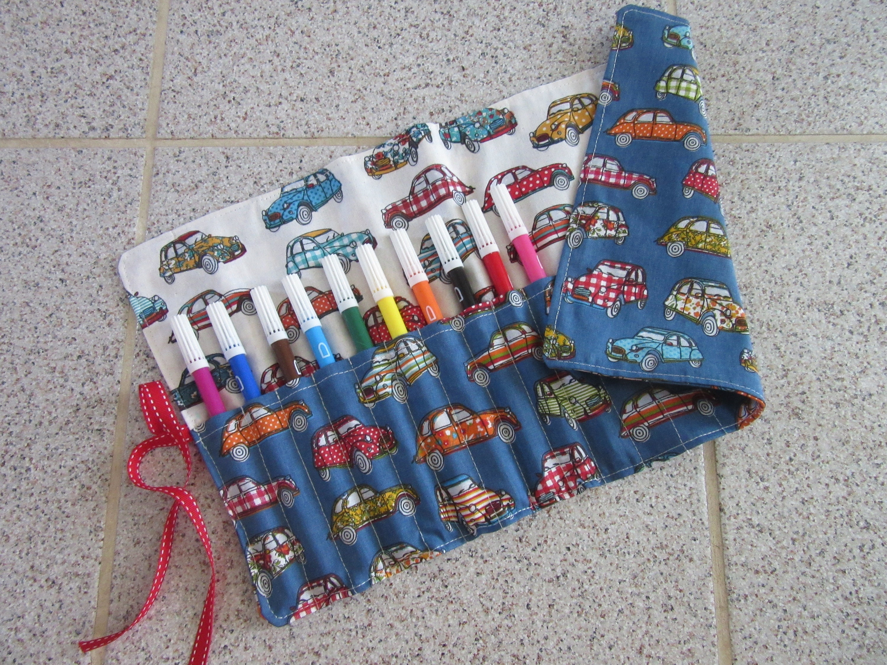 Trousse à Rouler Pour Feutres et Crayons de Couleur