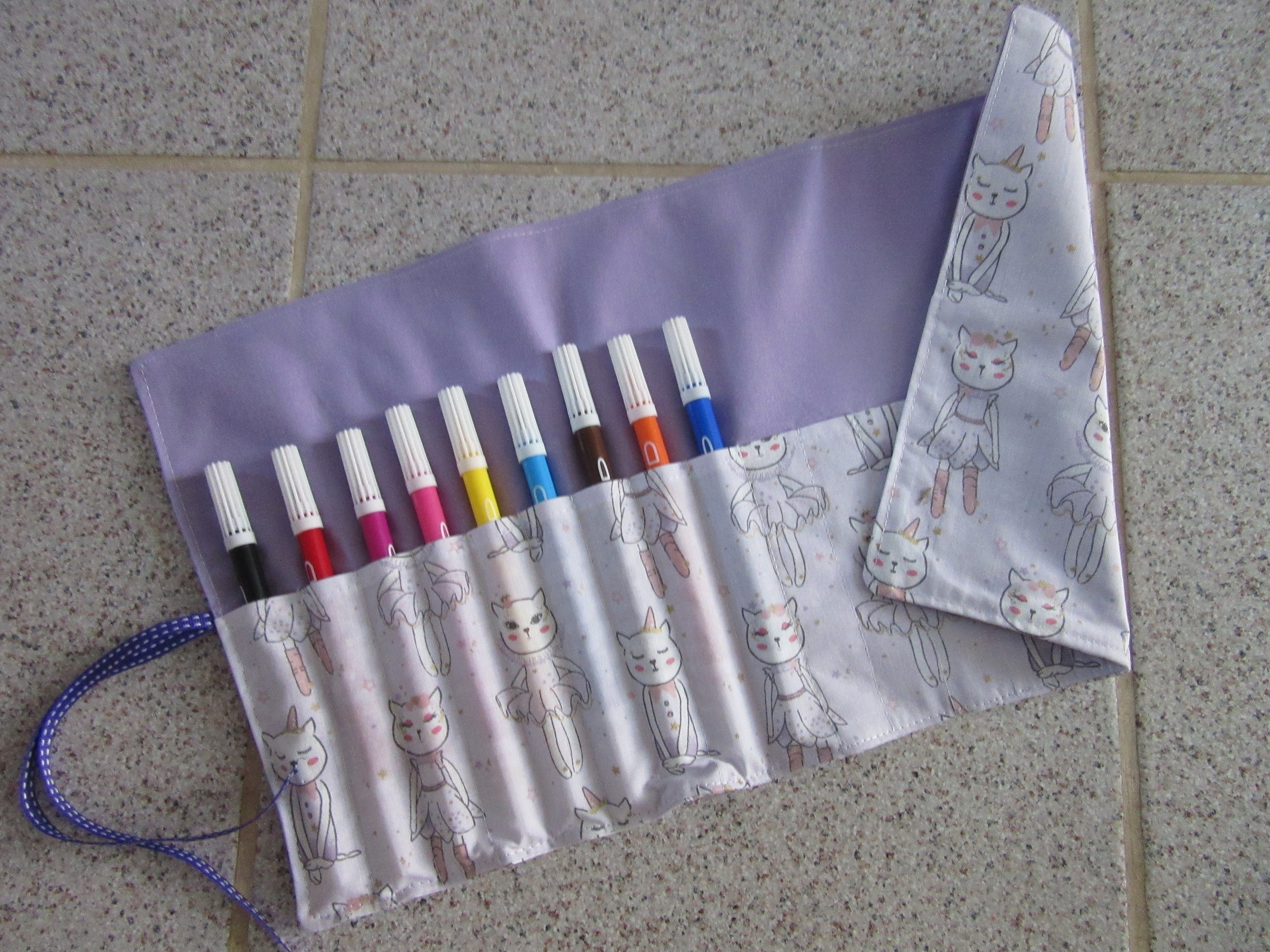 Trousse à Rouler Pour Feutres, Crayons de Couleur