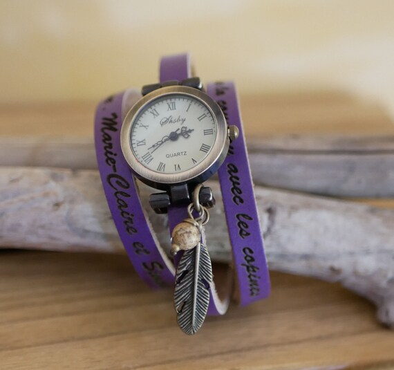Orologio da donna Ciondoli in pelle da personalizzare un | Etsy Italia