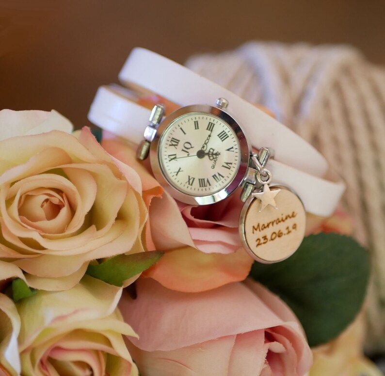 Gift women watch personalized leather wrap watch engraved Etsy