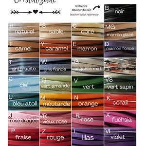 Montre femme en cuir couleur au choix personnalisable par gravure de prénoms ou texte, bracelet 4 tours de poignet et breloque au choix image 5