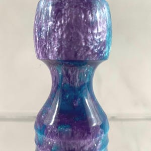 Blue and Purple Custom Alumilite Resin Shaving Brush Handle