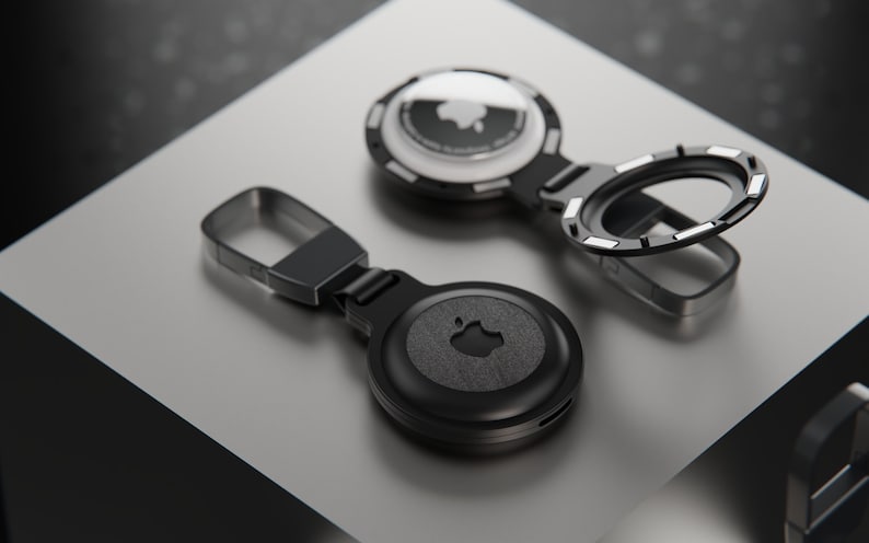 Handmade Real Slate AirTag Case CNC Aluminum Frame Magnetic Lock Germany Fits Gen 1 & 2 image 3