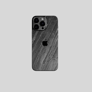 Real Slate Skin Black Rock for iPhone 16 Pro Max/Pro & All Models – Genuine Stone, Handcrafted in Germany - NO CASE - ROXXLYN