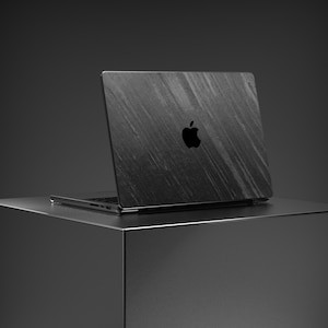 ROXXLYN Stone MacBook Real Slate Skin BLACK ROCK Cover Decal  for MacBook Pro 13 M1, Air M2, 13 14  16 Touch Bar and more