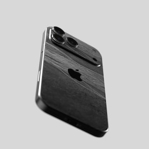 Real Slate iPhone Skin Black Rock | Ultra Thin Natural Stone Cover Handmade in Germany