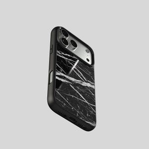 Real Black Marble iPhone Case - Nero Marquina Stone Cover | Handmade in Germany by ROXXLYN