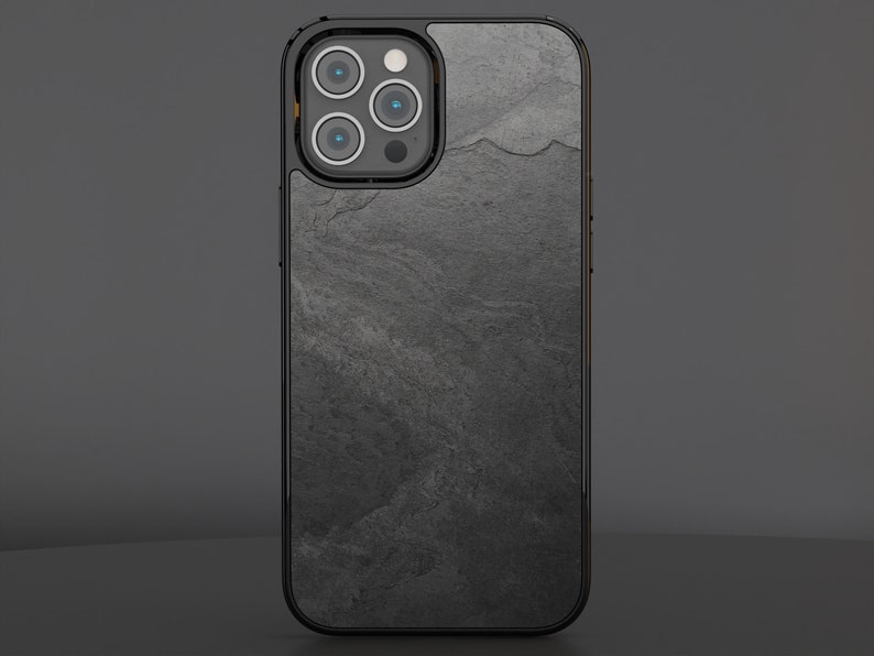 ROXXLYN Real Stone Black Impact Case made for iPhone 15 Pro, 14/ 13 Pro / 12 Pro Max & 14 / 14 Max / 14 Pro Max image 4