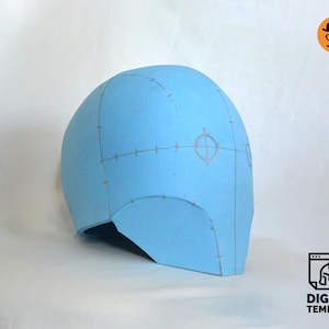 Rymdhjälm - DIY utskrivbar EVA-skumhjälmmönster för cosplay, skalbar PDF-mall bild 2