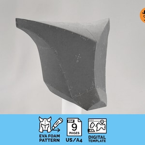 Space Helmet No.3 - DIY Printable EVA Foam Pattern for Cosplay, scalable PDF template