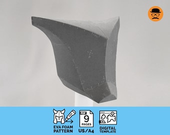 Space Helmet No.3 - DIY Printable EVA Foam Pattern for Cosplay, scalable PDF template