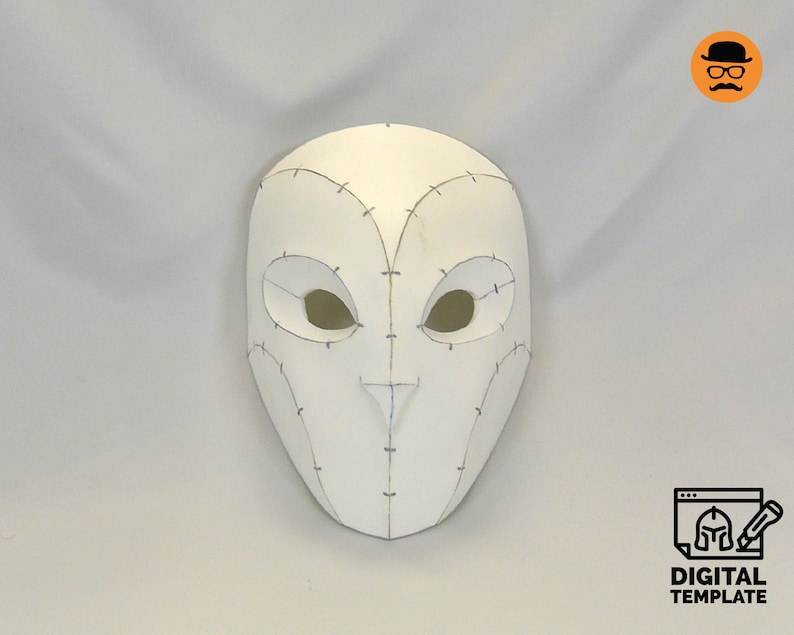 Owl Mask: DIY Printable EVA Foam Mask Pattern for Cosplay, Scalable PDF ...