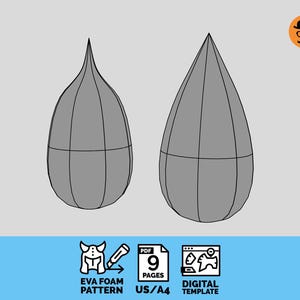 Patrón con formas de aguijón abdominal de abeja y avispa para cosplay (plantilla PDF)