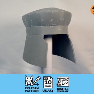 Forgotten King Helmet - DIY Printable EVA Foam Pattern for Cosplay, scalable PDF template