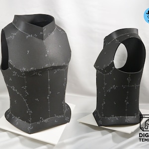 Fantasy Chest Armor No.3 - DIY Printable EVA Helmet Pattern for Cosplay, scalable PDF template