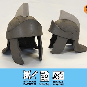 Roman soldier helmet:  DIY Printable EVA Foam Helmet Pattern for Cosplay, scalable PDF template