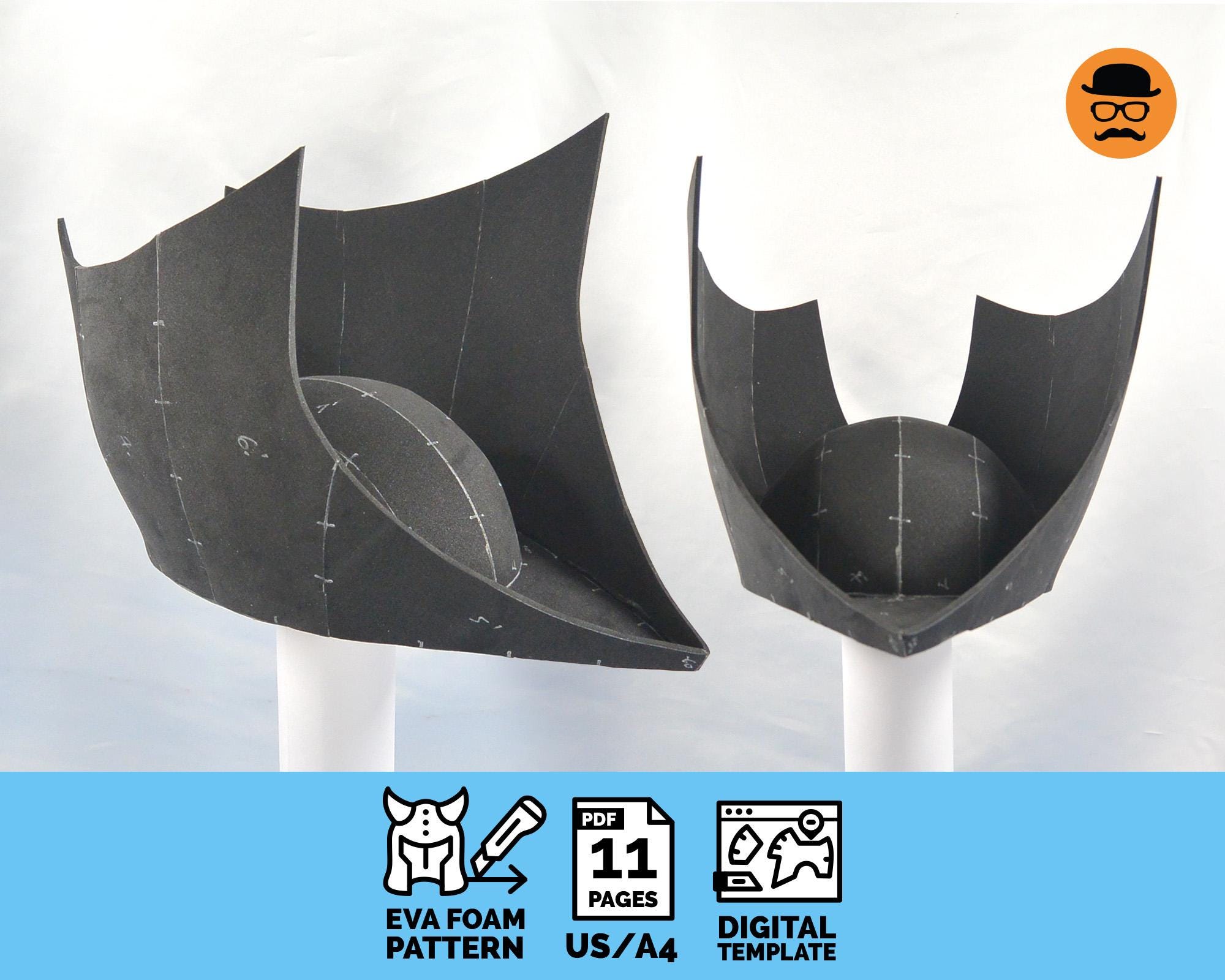 Cornette Hat - DIY Printable EVA Foam headgear Pattern for Cosplay, scalable PDF template, download, print and build your own!