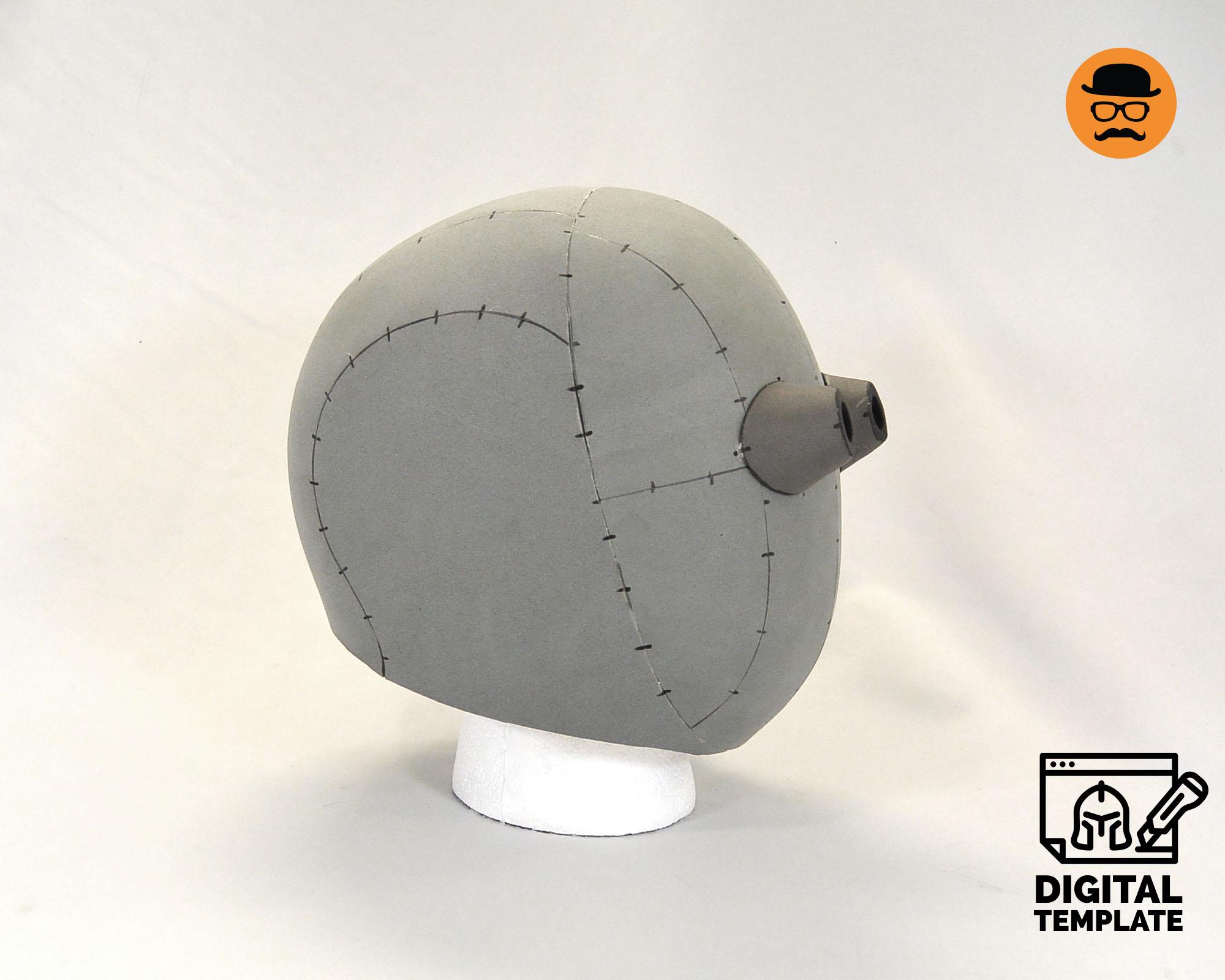Helmet Pdf Pattern Basic Helmet No.4: DIY Printable EVA Foam Helmet Pattern for Cosplay ...