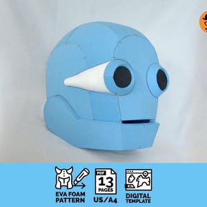 Robot No.1 - DIY Printable EVA Foam Helmet Pattern for Cosplay, scalable PDF template