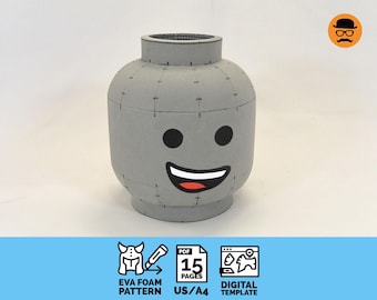 Special Fig head:  DIY Printable EVA Foam Helmet Pattern for Cosplay, scalable PDF template