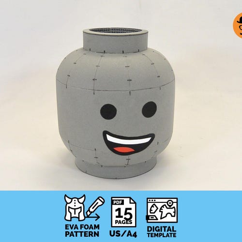Special Fig head:  DIY Printable EVA Foam Helmet Pattern for Cosplay, scalable PDF template