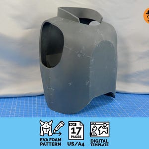 Crescent Core Armor - DIY EVA Foam Chestplate for Cosplay & Sci-Fi Builds, Printable and scalable PDF template file