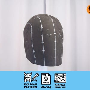 ベーシックヘルメットNo.5 - コスプレ用EVAフォームヘルメットの型紙（印刷可能）（スケーラブルPDFテンプレート）