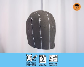 Basic helmet No.5 - DIY Printable EVA Foam Helmet Pattern for Cosplay, scalable PDF template