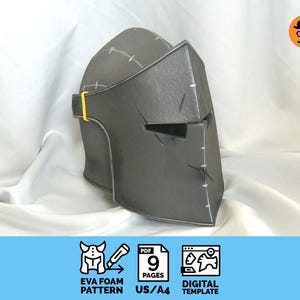 Knight helmet No.3 - DIY Printable EVA Foam Helmet Pattern for Cosplay, scalable PDF template