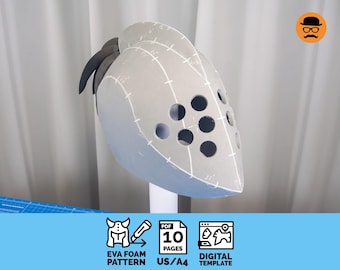 Casco Colmillo de Hierro - Patrón imprimible para cosplay en goma EVA, plantilla PDF escalable