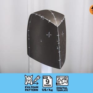 Patrón de casco de Campeón Infernal - Cosplay de espuma EVA (Plantilla PDF)