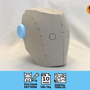 Basic helmet No.3 - DIY Printable EVA Foam Helmet Pattern for Cosplay, scalable PDF template