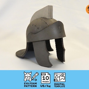 Roman soldier helmet:  DIY Printable EVA Foam Helmet Pattern for Cosplay, scalable PDF template