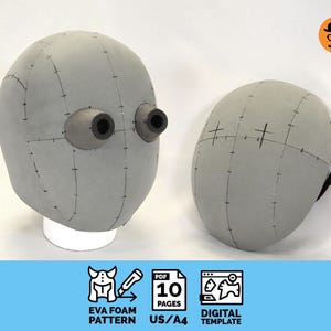 Basic helmet No.4: DIY Printable EVA Foam Helmet Pattern for Cosplay, scalable PDF template