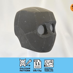 Droid No.1: DIY Printable EVA Foam Helmet Pattern for Cosplay, scalable PDF template