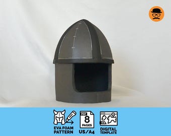Basic knight helmet -  DIY Printable EVA Foam Helmet Pattern for Cosplay, scalable PDF template